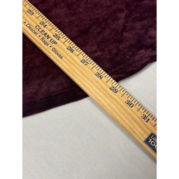 Maurices 24/7 sz 2 Velvet T-Shirt Top Women's Burgundy Cream Stripe Short Sleeve - Picture 6 of 8